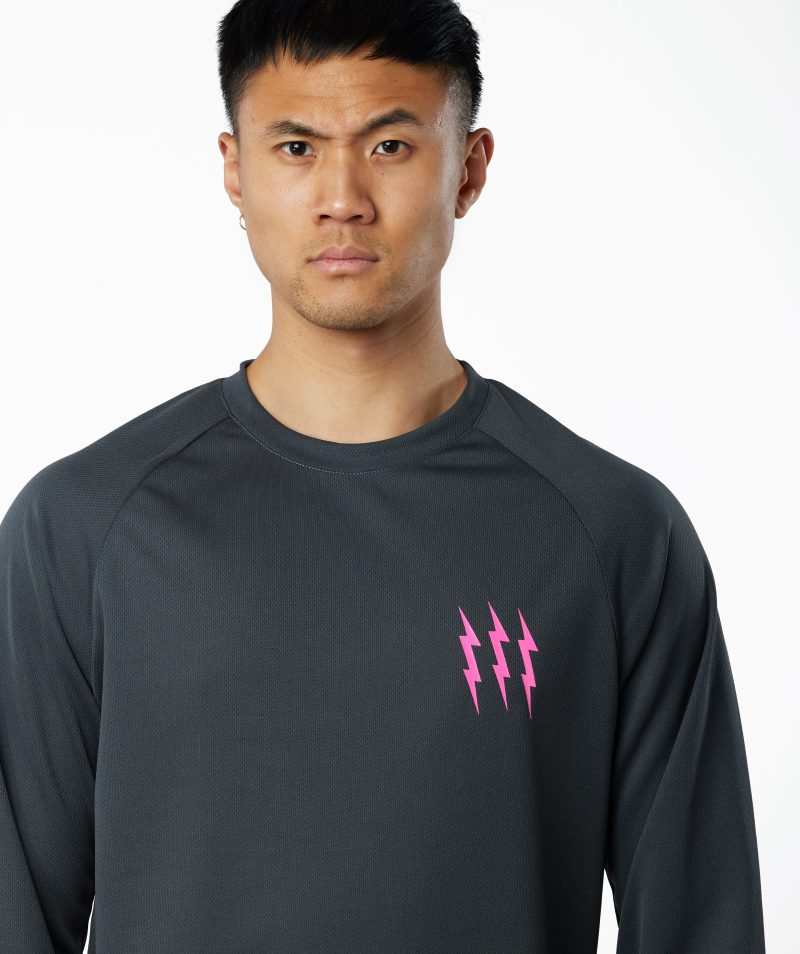 Long Sleeve Mountain Bike Jersey - Grey - Image 3
