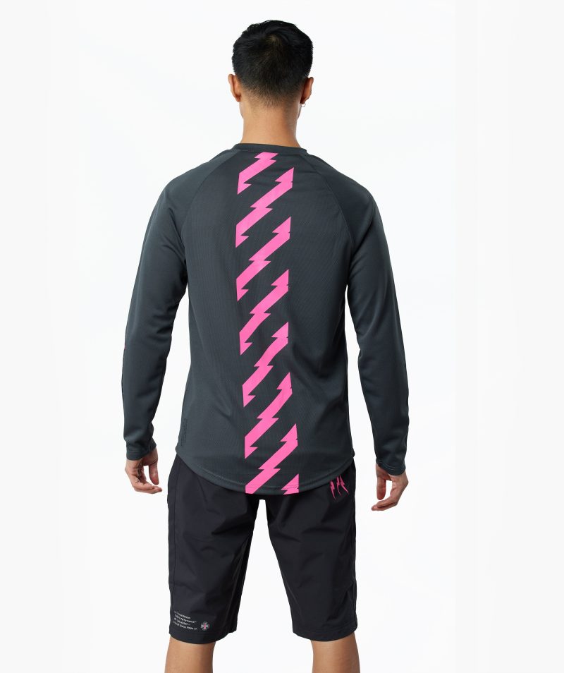 Long Sleeve Mountain Bike Jersey - Grey - Image 2