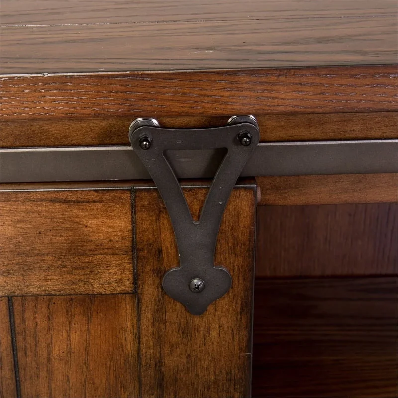 Pemberly Row Traditional Wood TV Console in Espresso - Image 6