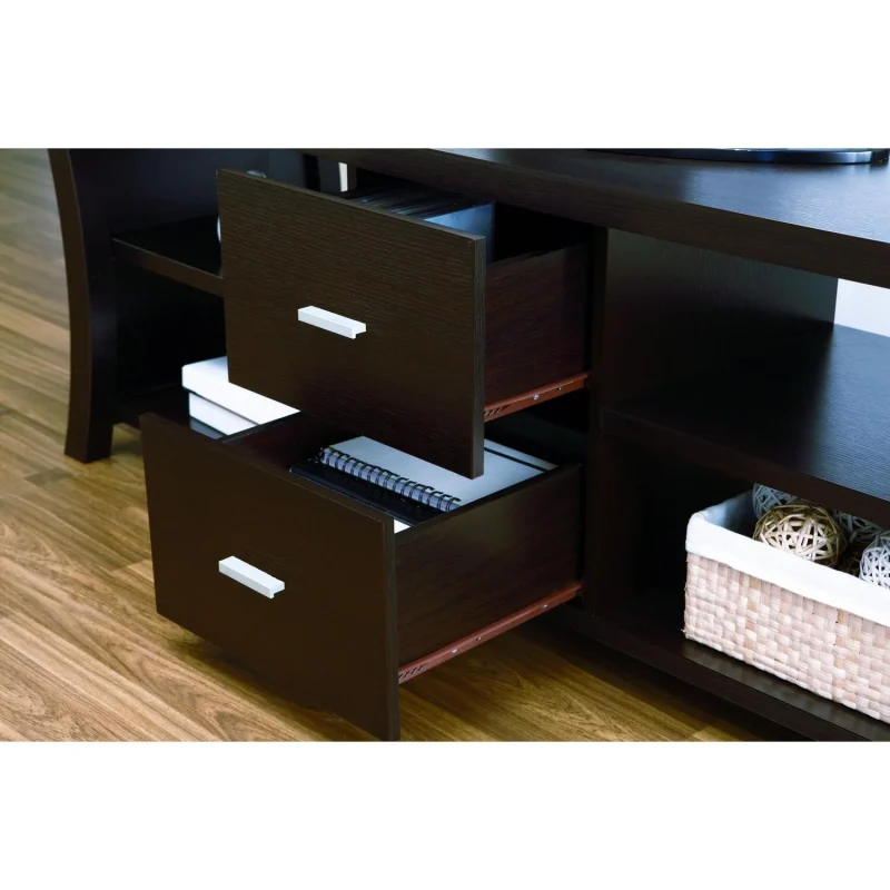 Nyla 2-Drawer Curved Design Media Stand - Image 2