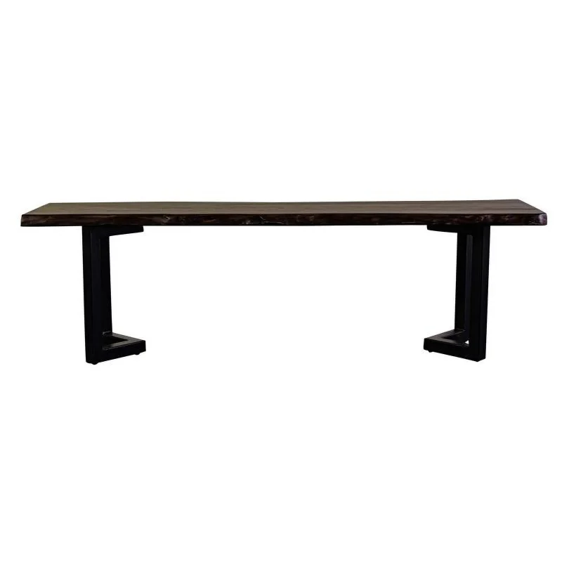Porter Designs Manzanita Solid Sheesham Wood Dining Bench - Gray - Image 7