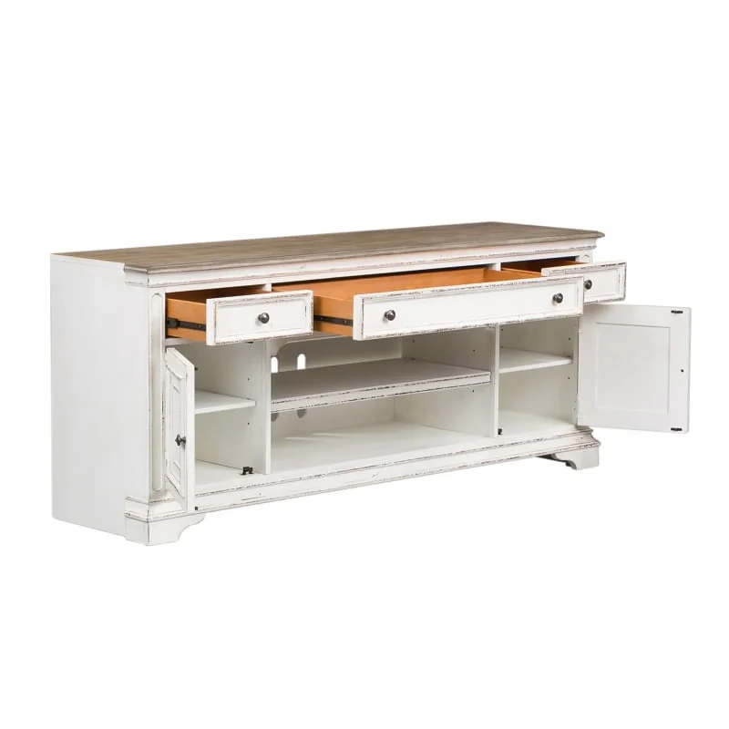Magnolia Manor White Entertainment TV Stand - Image 7
