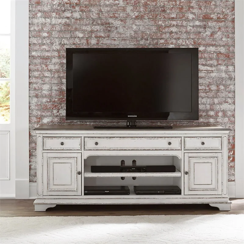 Magnolia Manor White Entertainment TV Stand - Image 9