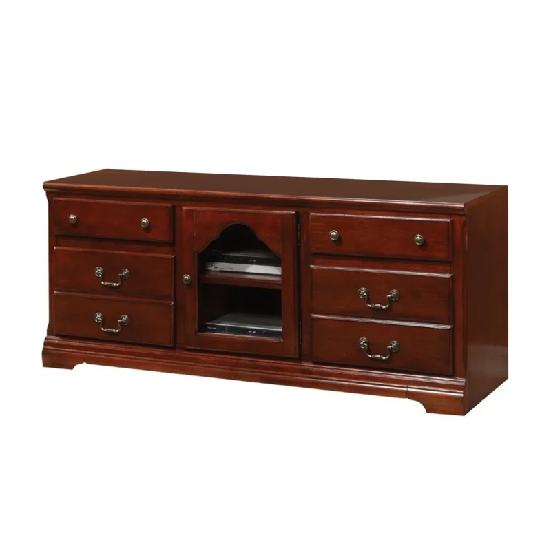 Trendy TV Stand Cherry Brown - Saltoro Sherpi