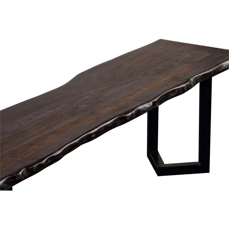 Porter Designs Manzanita Solid Sheesham Wood Dining Bench - Gray - Image 5
