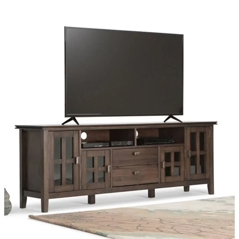 Pemberly Row 72"TV Stand in Natural Aged Brown