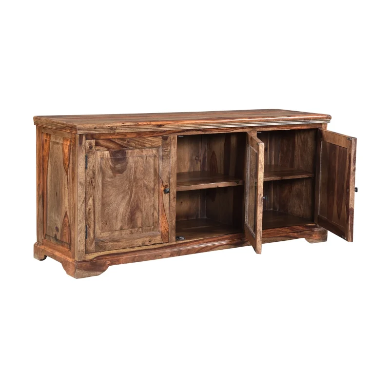 Porter Designs Taos Solid Sheesham Wood TV Stand - Brown - Image 5