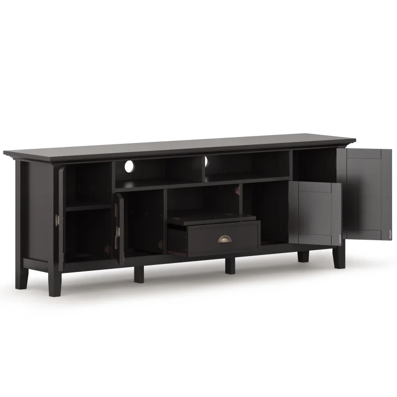 Simpli Home Redmond 72"TV Media Stand in Hickory Brown - Image 2