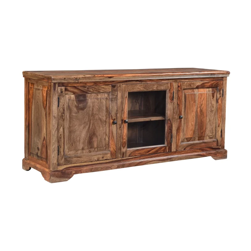 Porter Designs Taos Solid Sheesham Wood TV Stand - Brown