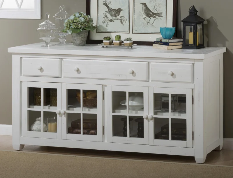 Jofran Madaket Rustic Solid Reclaimed Pine 66"Media Console