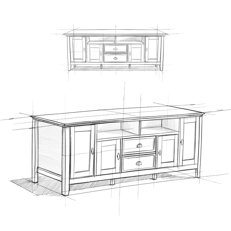 Simpli Home Redmond 72"TV Media Stand in Hickory Brown - Image 10