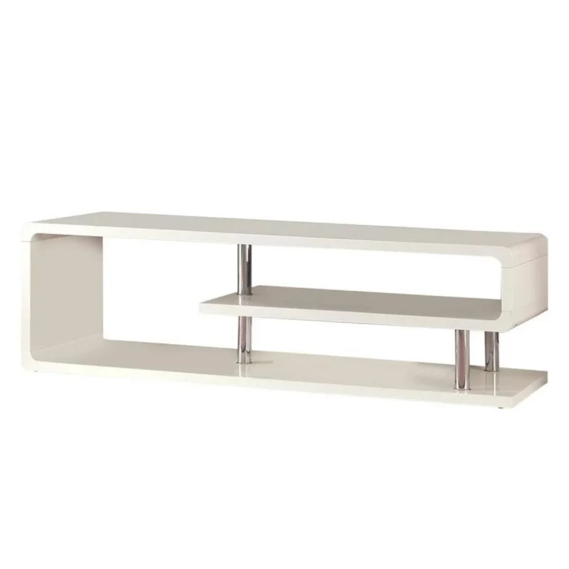 Ninove II Contemporary Style Tv Console  White - Saltoro Sherpi