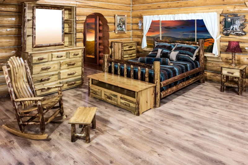 Montana Woodworks Glacier Country Wood Entertainment Center in Brown - Image 8