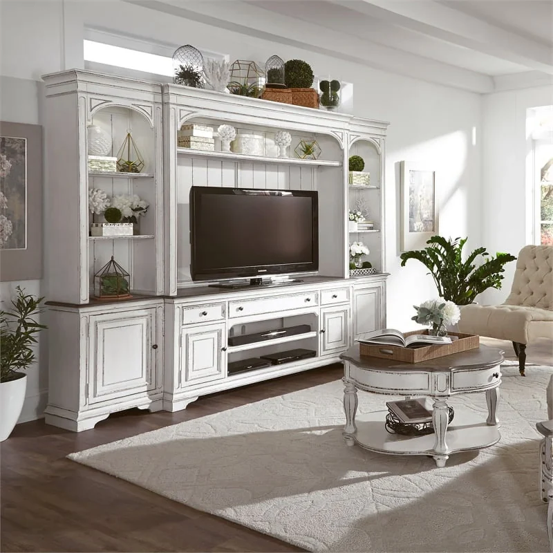 Magnolia Manor White Entertainment TV Stand - Image 2