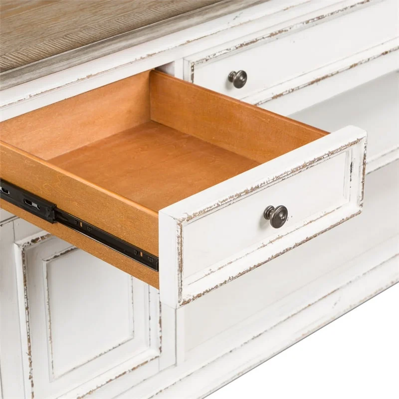 Magnolia Manor White Entertainment TV Stand - Image 6