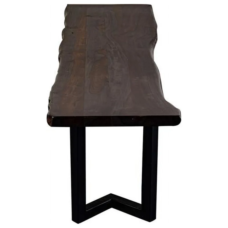 Porter Designs Manzanita Solid Sheesham Wood Dining Bench - Gray - Image 3