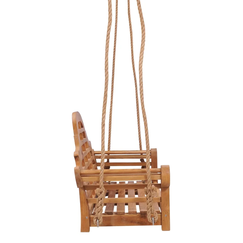 Teak Wood Lutyens Double Outdoor Patio Swing - Image 5