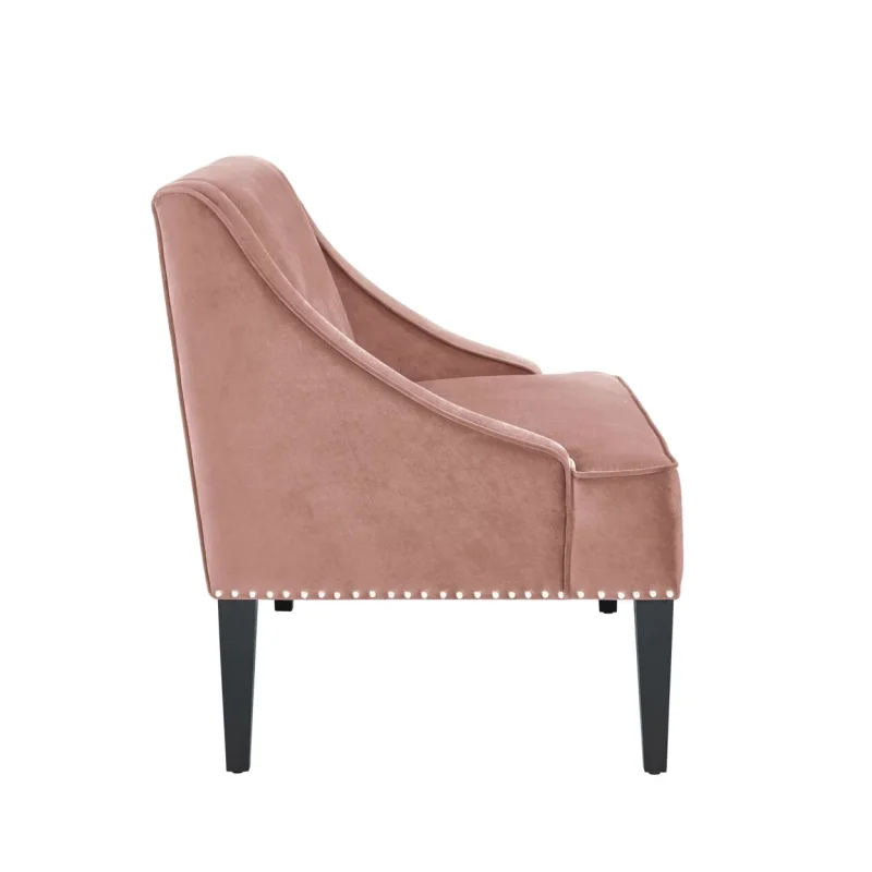 Janessa Velvet Bench - Upholstered with Swoop Arms - Image 10