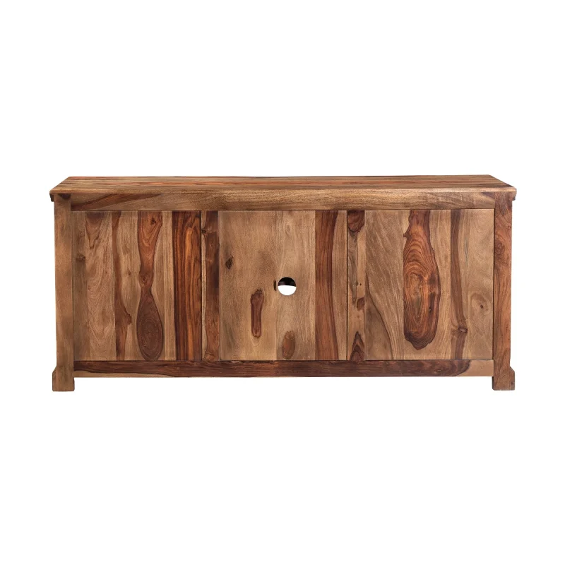 Porter Designs Taos Solid Sheesham Wood TV Stand - Brown - Image 3