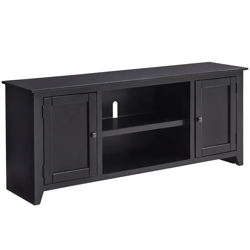 Progressive Furniture Outlaw Wood 68"TV Entertainment Console In Black