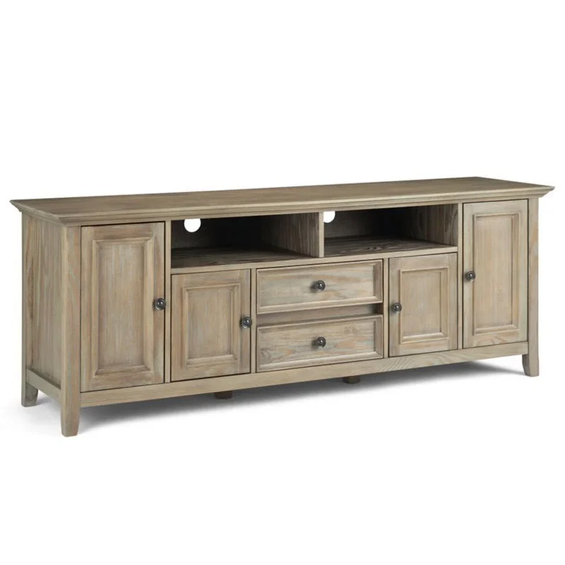 Trent Home Contemporary 72"TV Stand in Distressed Gray