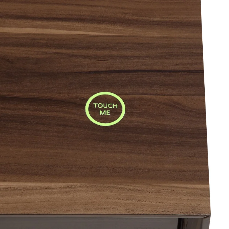 CoSoTower TV Stand, Led, Walnut & Chrome Finish - Image 6