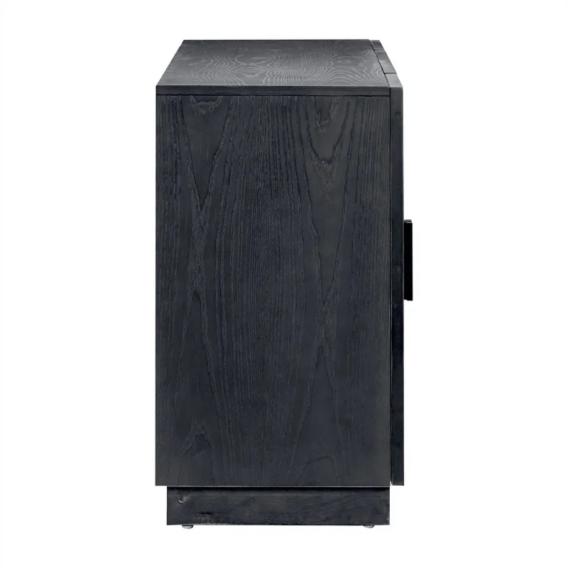 Pemberly Row Modern / Contemporay Wood Media Console in Black - Image 6