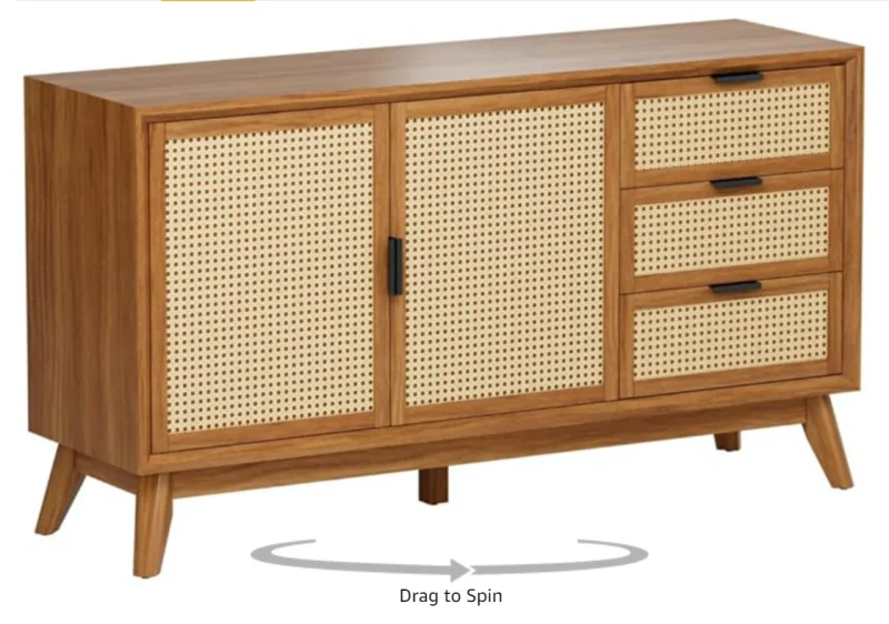 Serana TV Stand - Ivory White & Teak Brown - Image 2