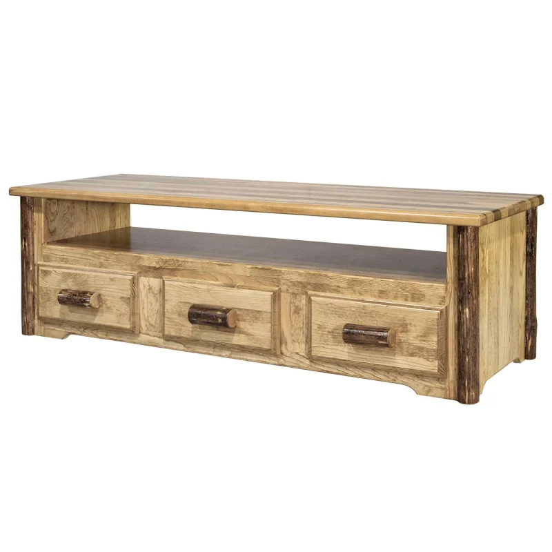 Montana Woodworks Glacier Country Wood Entertainment Center in Brown - Image 7