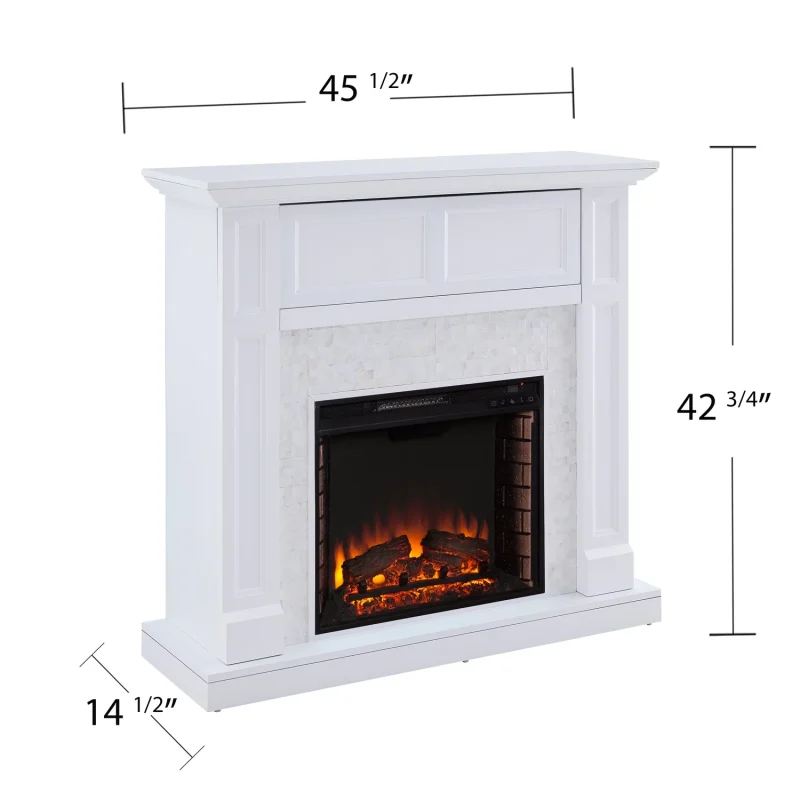 SEI Nobleman Tiled Media Fireplace Console - Image 2