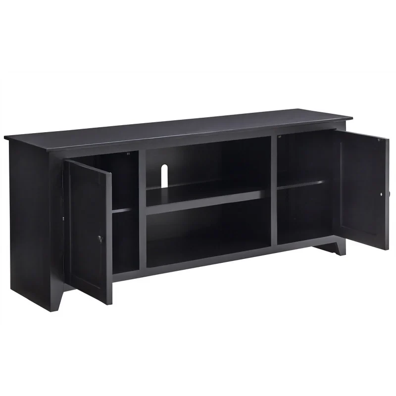 Progressive Furniture Outlaw Wood 68"TV Entertainment Console In Black - Image 3