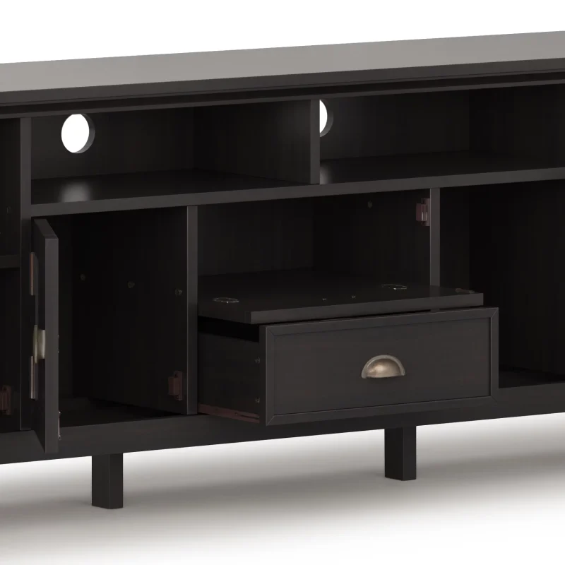 Simpli Home Redmond 72"TV Media Stand in Hickory Brown - Image 4