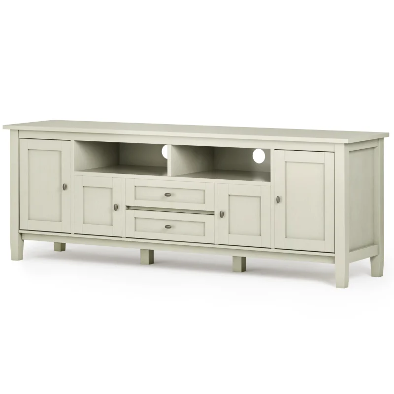 Simpli Home Warm Shaker TV Media Stand in Antique White - Image 7