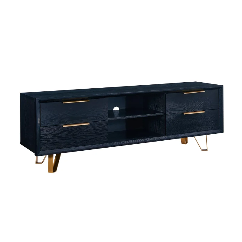 SEI Furniture Malone 63"TV Stand in Ebony
