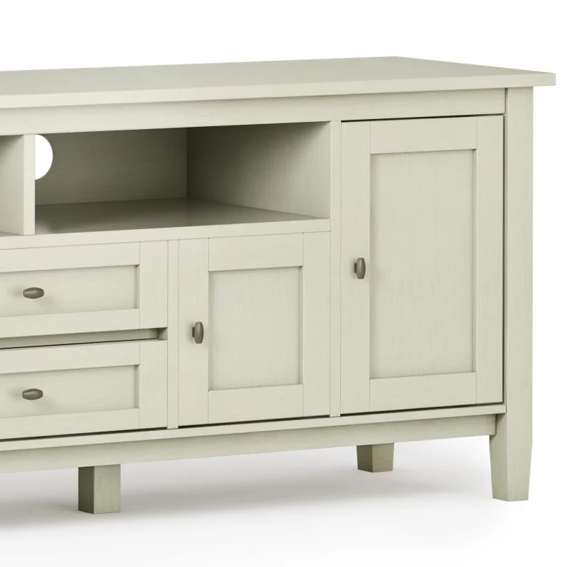 Simpli Home Warm Shaker TV Media Stand in Antique White - Image 8