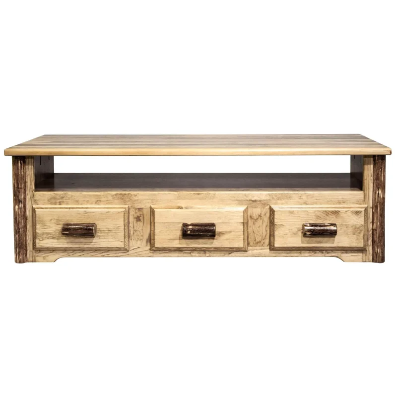 Montana Woodworks Glacier Country Wood Entertainment Center in Brown - Image 5
