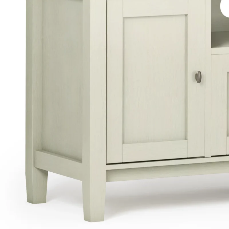 Simpli Home Warm Shaker TV Media Stand in Antique White - Image 4
