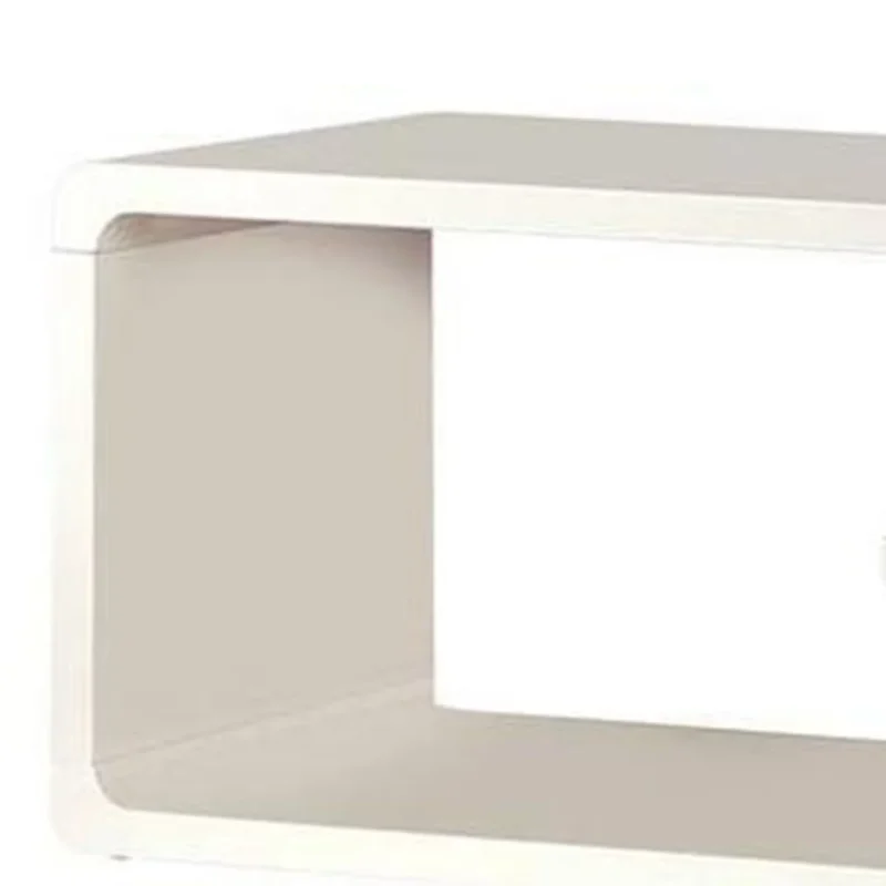 Ninove II Contemporary Style Tv Console  White - Saltoro Sherpi - Image 2