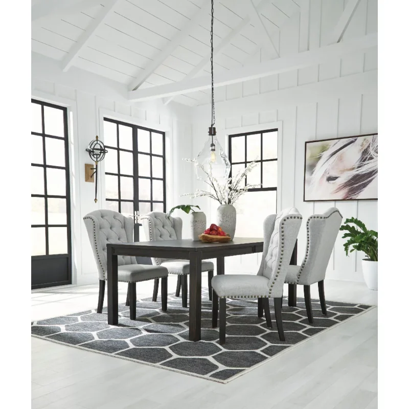 Signature Design by Ashley Jeanette Rectangular Dining Table in Black - Image 5