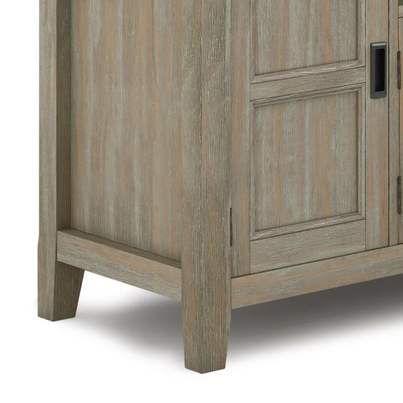 Simpli Home Burlington Wood 72"TV Media Stand in Gray - Image 4