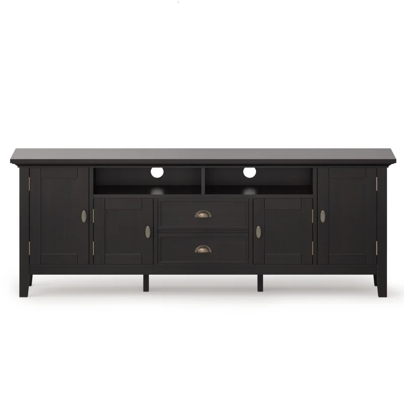 Simpli Home Redmond 72"TV Media Stand in Hickory Brown - Image 3
