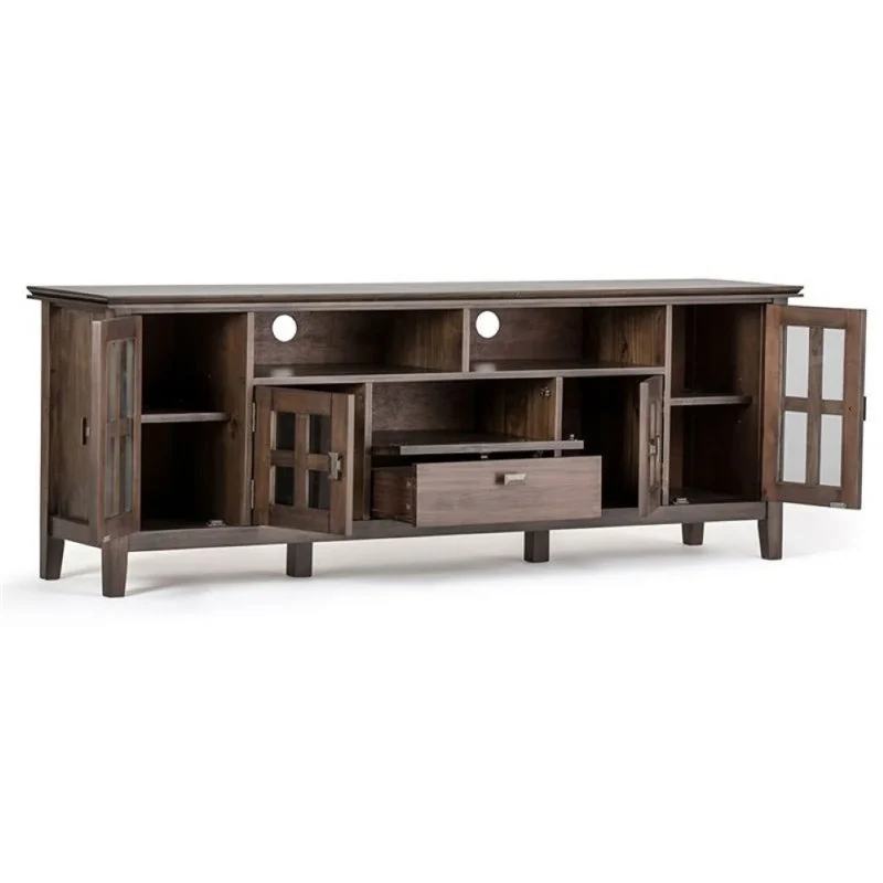 Pemberly Row 72"TV Stand in Natural Aged Brown - Image 3