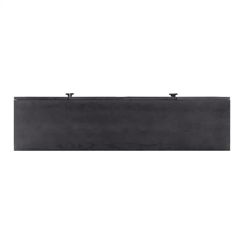 Pemberly Row Modern / Contemporay Wood Media Console in Black - Image 7