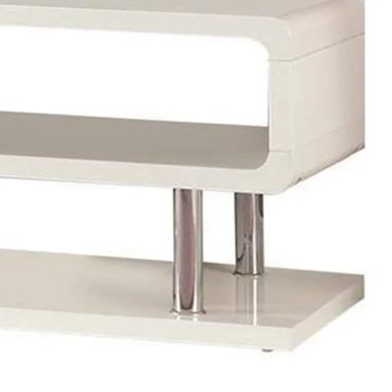Ninove II Contemporary Style Tv Console , White - Image 3