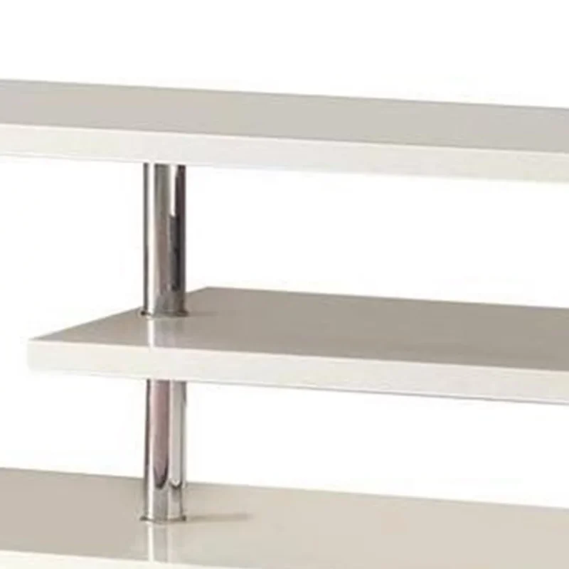 Ninove II Contemporary Style Tv Console  White - Saltoro Sherpi - Image 3