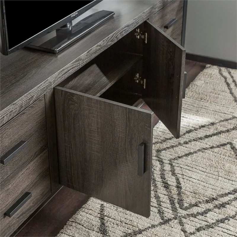 Pemberly Row 70"Modern TV Stand Console in Charcoal Gray - Image 9