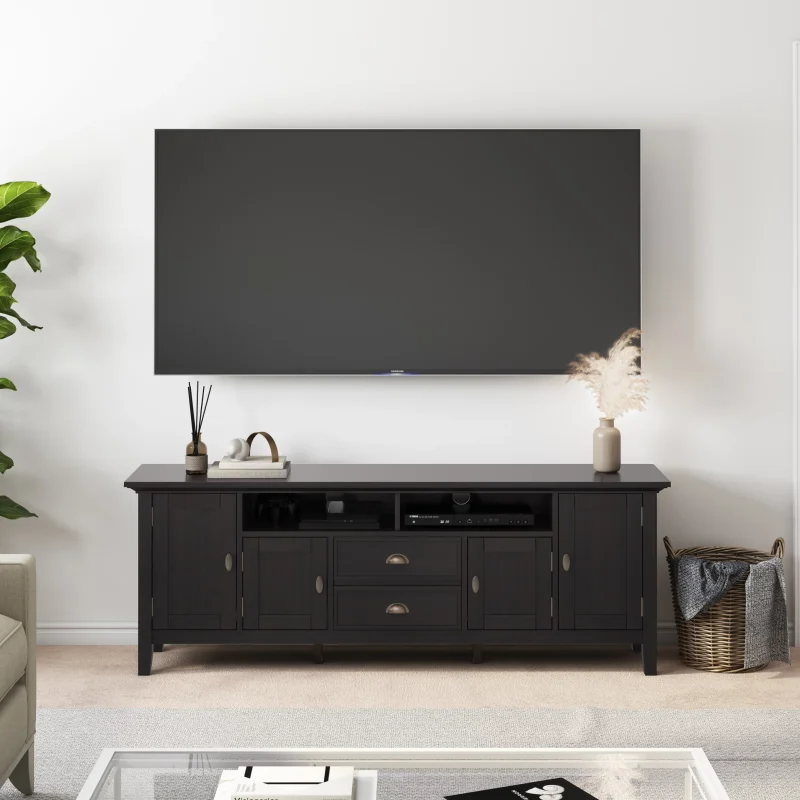 Simpli Home Redmond 72"TV Media Stand in Hickory Brown - Image 9