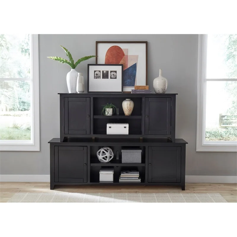 Progressive Furniture Outlaw Wood 68"TV Entertainment Console In Black - Image 4