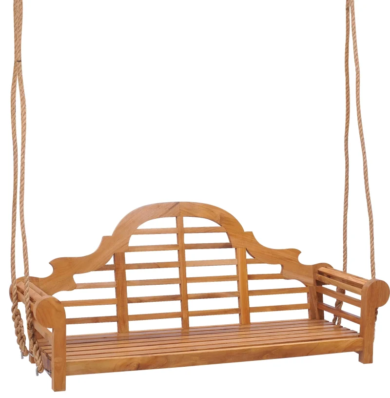 Teak Wood Lutyens Double Outdoor Patio Swing - Image 4