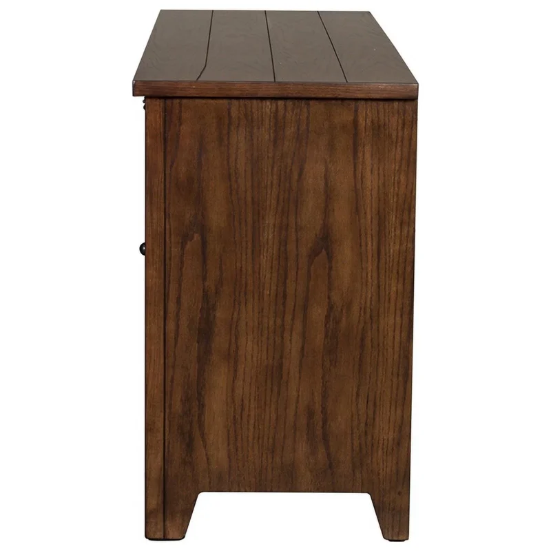 Pemberly Row Traditional Wood TV Console in Espresso - Image 4